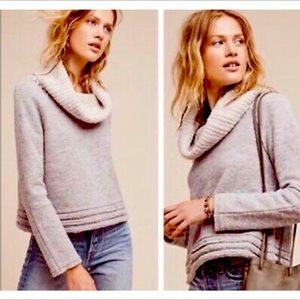 Anthropologie Sleeping on Snow “Meribel” Cowl Neck wool sweater